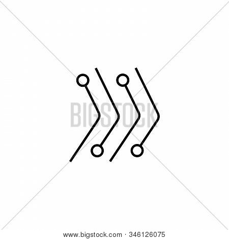 Sideways. Linear Signs With Circles. Arrow Design .four Elements For Your Design. Stock Vector Illus