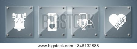 Set Candy In Heart Shaped Box And Bow, Castle In The Shape Of A Heart And Key, Please Do Not Disturb