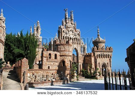 Benalmadena, Spain - October 21, 2008 - View Of The Colomares Castle Which Is A Monument To Christop