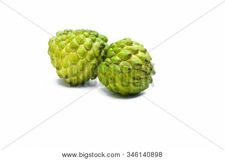 Sugar Apple Or Custard Apple Isolated On White Background