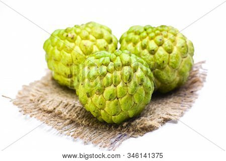 Sugar Apple Or Custard Apple Isolated On White Background