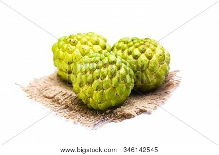 Sugar Apple Or Custard Apple Isolated On White Background