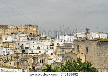 White Buildings Of Laterza, Taranto, Apulia, Southern Italy, Historic Town