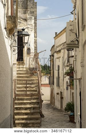White Buildings Of Laterza, Taranto, Apulia, Southern Italy, Historic Town