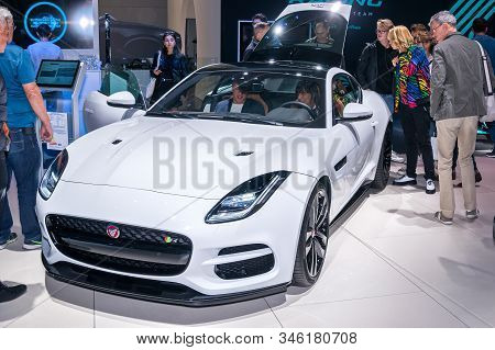 Frankfurt-september 19: Jaguar F-type R Coupe At The Frankfurt International Motor Show On September