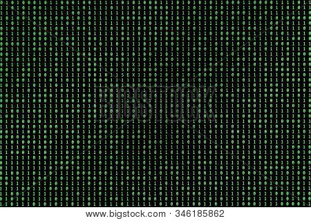 Binary Computer Code With Secret Message Embedded: 