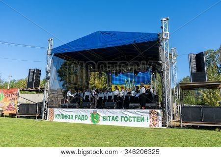 Choir On Stage At The Festival, 22, 09, 2019 Ukraine Kulikov, Sings Womens Choir On Village Day, Vil