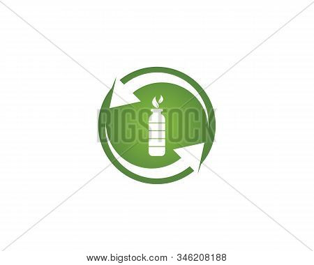 Recycled Bottle Vector Template Logo Template Illustration
