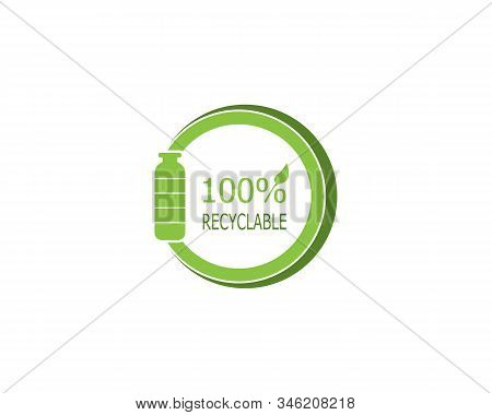 Recycled Bottle Vector Template Logo Template Illustration