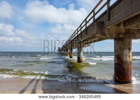 Vineta Pier, Bridge On German Island Usedom In Zinnowitz In Germany