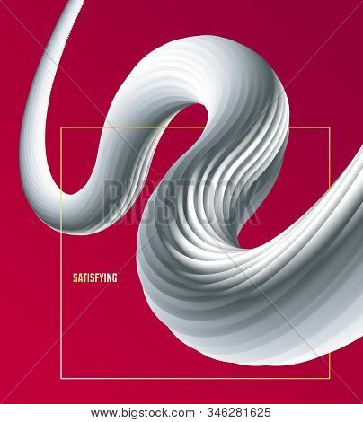 Gradient Color 3D Fluid Shape Vector Abstract Background, Dynamic Dimensional Design Element In Moti
