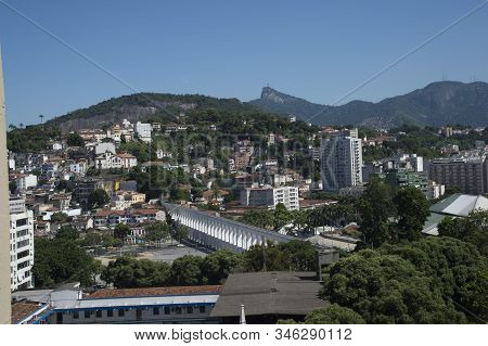 Rio De Janeiro, Brazil, April,05, 2017 - View Of The Lapa Arches, An Important Tourist Spot In The C