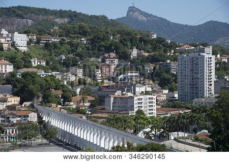 Rio De Janeiro, Brazil, April,05, 2017 - View Of The Lapa Arches, An Important Tourist Spot In The C