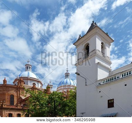 View At The New Cathedral Or Catedral De La Inmaculada Concepción De Cuenca And Church Carmen De La 