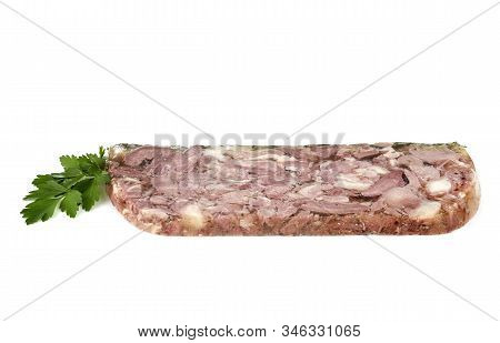 Delicious Headcheese In Front Of White Background