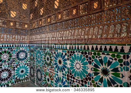 Inside The Mudejar Capilla San Bartolome Chapel In Cordoba, Andalusia In Spain.