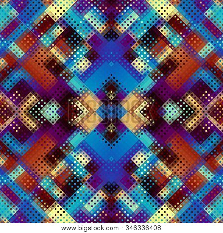 Geometric Abstract Pattern In Low Poly Style.