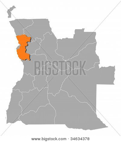 Mapa Angoli, Bengo wyróżnione