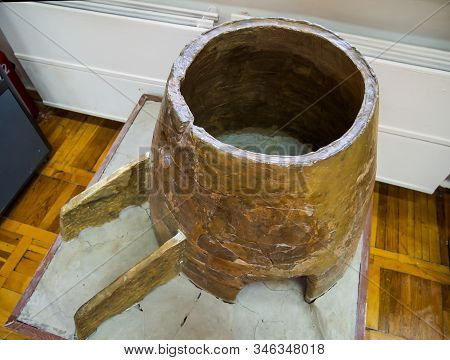 Azov, Russia - July 27, 2019: Tandoor For Baking Bread, An Exhibit Of The Azov Historical And Archae