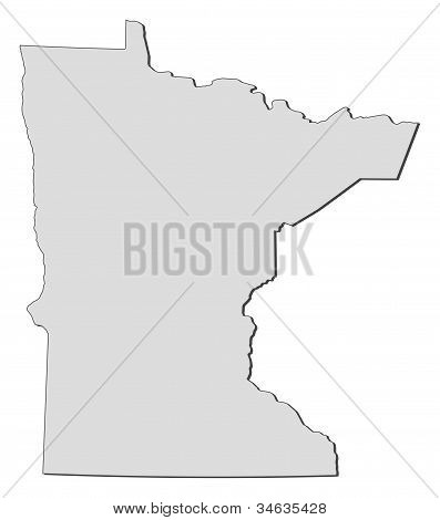 Mappa del Minnesota (Stati Uniti)