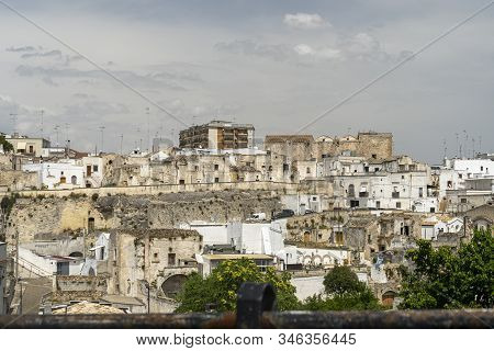 White Buildings Of Laterza, Taranto, Apulia, Southern Italy, Historic Town