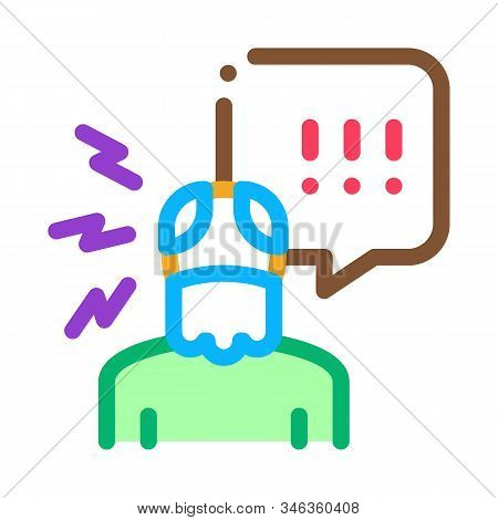 Old Man Screaming Icon Vector. Outline Old Man Screaming Sign. Isolated Contour Symbol Illustration