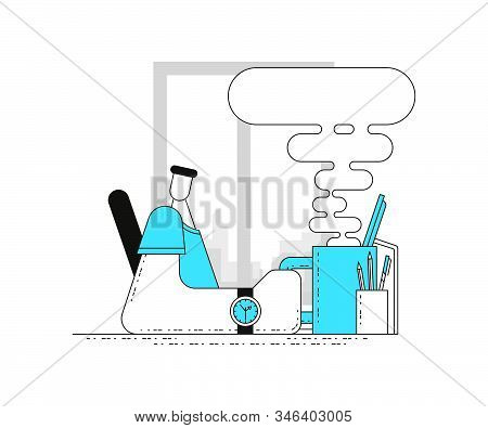 Freelancer Businessman At The Workplace
