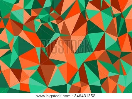 Abstract Contrasting Colors Triangle Background. Low Poly Style.vector Illustration.
