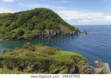Beacon Point And Hele Bay Near Ilfracombe, North Devon Coast, Uk