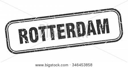 Rotterdam Stamp. Rotterdam Black Grunge Isolated Sign