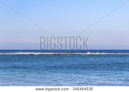 Natural Barrier Reef In The Water On Las Canteras Beach (playa De Las Canteras) In Las Palmas De Gra
