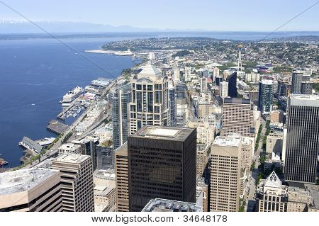 Seattle, felülről, északnyugati megtekintése.