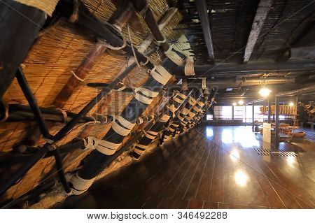 Shirakawago Japan - December 28, 2019: Wada House Gassho Style House Museum In Shirakawago Gifu Japa