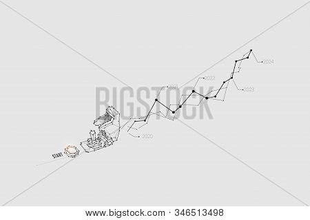 The Particles, Geometric Art, Line And Dot Of Missile Switch.
Abstract Vector Illustration. Graphic 