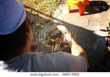 The Man Burn Oxtail , For Cooking Thai Oxtail Soup