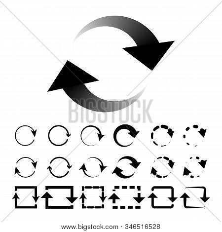 Restart Arrows Interface Button Signs Set Vector