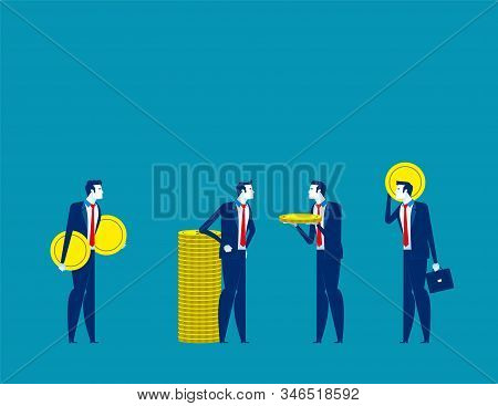 Business People And Investment. Concept Business Vector Illustration, Investor, Profit, Money & Curr