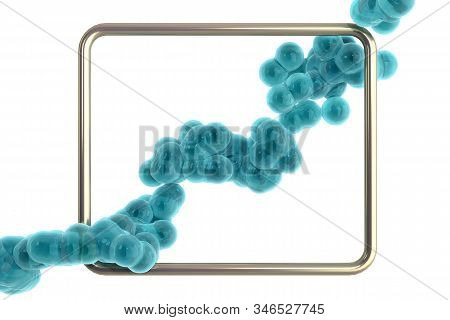 Abstract Light Color Frame As Background With Soft Color Balls 3d Render Image