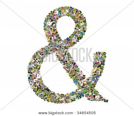 Lettera e commerciale, Collage di foto