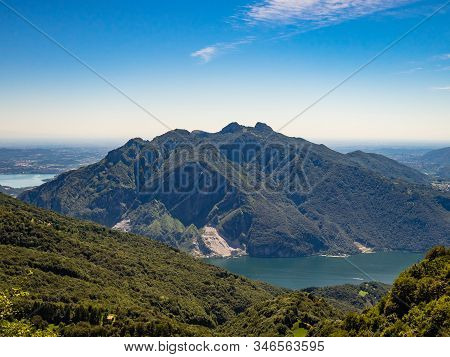 Monte Moregallo And Corni Di Canzo As Seen From Hiking Trail To Rifugio Rosalba On Grigna Meridional