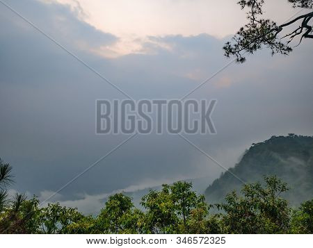 Scenery View In The Morning On Phu Kradueng Mountain National Park In Loei City Thailand.phu Kraduen