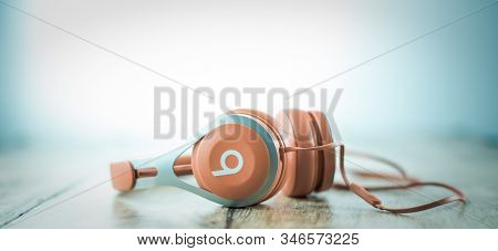 Alloa, Scotland - July 17 2019: Beats Headphones By Dr. Dre