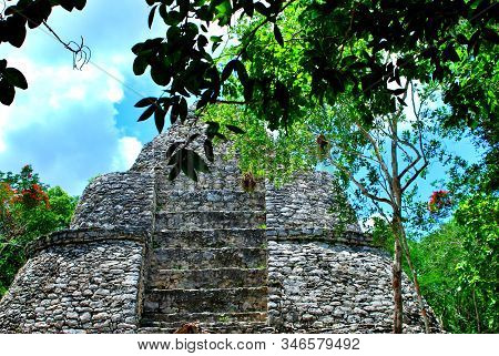 Cobá Is An Archaeological Site Of Pre-columbian Mayan Culture, Located In Southeastern Mexico, In Th