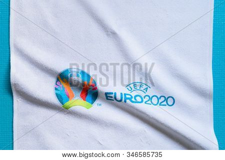 Paris, France, January. 20. 2020: Euro 2020, Official Logo, White Edit Space