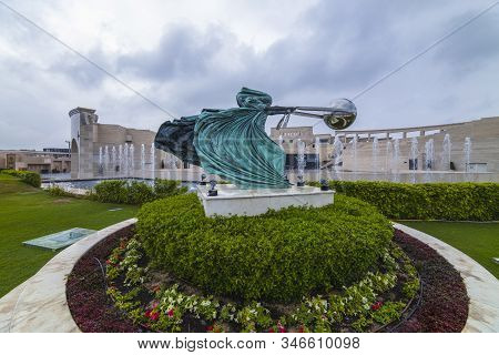 January 10, 2020, Images With Katara Cultural Village, Doha Tourist Point Of Interest. Qatar