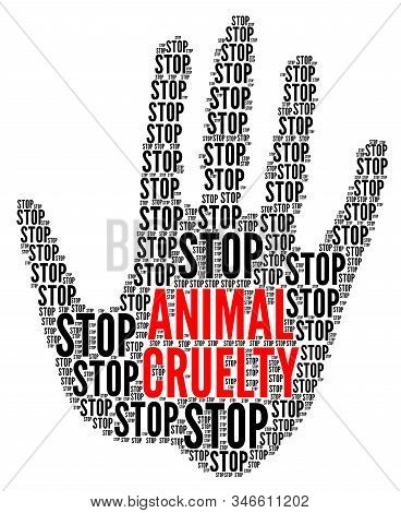 Stop Animal Cruelty Symbol With A White Background