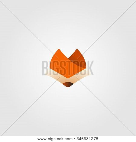 Simple Fox Head Logo Vector Icon Illustration Design