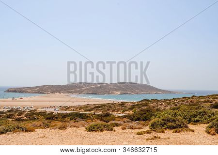 Greece. Rhodes. Prassonisi , The Kiss Of Two Seas. Good Place For Kite Surfing, Windsurfing, Aegean 