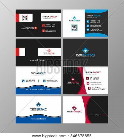 Set Of 4 Creative Modern Themed Business Card Templates