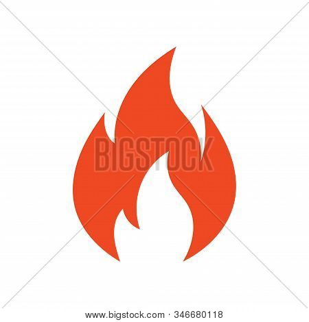 Fire Flame Logo Vector Illustration Design Template. Vector Fire Flames Sign Illustration Isolated. 